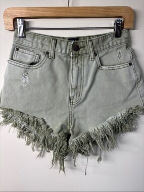 BDG Olive Green High-Rise Cheeky Shorts size 26
